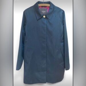 COACH 1941 Women’s Medium Black Hidden Button Cotton Coat Jacket – Slit Pockets